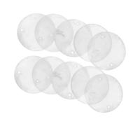 LuoAXINN Conchas de Capiz 100 Uds. Discos redondos de concha mar con agujeros dobles encantos Capiz 3Cm DIY campanas viento decoración colgante pantalla puerta