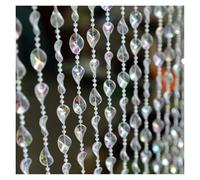 LuoAXINN Cortina de Cuentas Bead Curtain Transparent Colorful Fashion Home Decor Door Garden Balcony Festival Party Decoration(20 String 100cm)