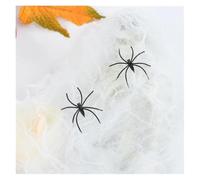 LuoAXINN Decoración De Halloween Telaraña Blanca Artificial | Accesorios de escena de fiesta en casa aterradora decoración de casa encantada(White)