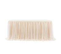 LuoAXINN Faldón de Mesa Tipo tutú Sweet Table Skirt Decoration Cloth Wedding Home Accessories Party Tulle Covers White Pink Purple Tablecloth Rectangular(Color 15,77x185cm 1pcs)