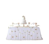 LuoAXINN Faldón de Mesa Tipo tutú Tulle Table Skirt Wedding Party Decoration Hotel Supplies Tutu Gauze(Grey,14 (4.27X0.77m))