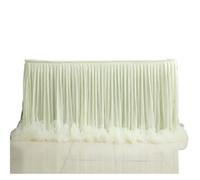 LuoAXINN Faldón de Mesa Tipo tutú White Tulle Table Skirt, Rectangular Round, 2-Layer Pleated Decoration Wedding Party(Ivory,78x800cm)