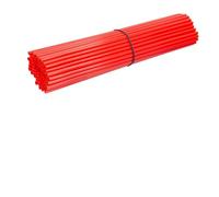 LuoAXINN Fundas para radios de Bicicleta 72 Uds 24cm radios de Colores Cubierta protección contra Polvo Cubo Rueda Tira Acero Funda Decorativa Todoterreno Motocicleta Bicicleta(Red)