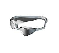 LuoAXINN Gafas de natación Gafas de natación antivaho con lente gran angular HD, ajuste cómodo, puente nasal ajustable(White Silver)