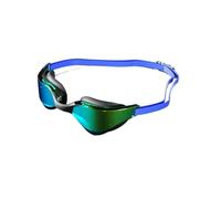 LuoAXINN Gafas de natación Gafas de natación antivaho con lente gran angular HD, ajuste cómodo, puente nasal ajustable(Blue Gold)