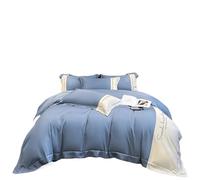 LuoAXINN Juego de Cuatro Piezas Seda Hielo, sábanas Suaves y sedosas for Dormir Desnudo, sensación Verano, for para el Dormitorio(Color N,1.8m Fitted sheet4pc)