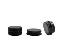 LuoAXINN Latas metálicas con tapa Latas redondas de aluminio negro 5-250 ml con tapa, for pastillas, cremas, ungüentos, bálsamos, ceras y cosméticos(5ml 25x15mm,20pcs)