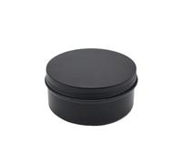 LuoAXINN Latas metálicas con tapa Latas redondas de aluminio negro 5-250 ml con tapa, for pastillas, cremas, ungüentos, bálsamos, ceras y cosméticos(150ml 83x38mm,30pcs)