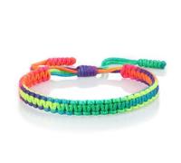 LuoAXINN Pulsera de cuerda trenzada Pulsera de cuerda nailon tejida hecha a mano Multicolor, brazaletes cadena tejidos colores mezclados for hombres y mujeres ajustables(Rainbow)