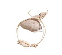 LuoAXINN Pulseras de playa Pulsera bohemia de concha cauri y perlas imitación for mujer, brazalete cadena estrella mar Color dorado, joyería for vacaciones en la playa verano(Color 3)