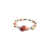 LuoAXINN Pulseras de playa Pulsera hecha a mano con cuentas de estrella mar concha bonita for niñas, joyería playa for vacaciones verano(Color 1)
