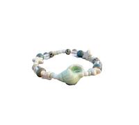 LuoAXINN Pulseras de playa Pulsera hecha a mano con cuentas de estrella mar concha bonita for niñas, joyería playa for vacaciones verano(Color 3)