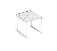 LuoAXINN Separador de estantes Extensible Organizador De Pared Divisoria Expandible Multicapa For Armario, Estante Almacenamiento, Divisores Gabinete Plástico(White6)