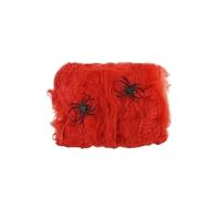 LuoAXINN Telaraña elástica Artificial de Halloween | Accesorios decorativos de imitación for fiesta, arreglo de escena de patio de Casa Encantada de terror(Red,2pcs)