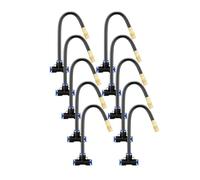 Luobannm 10 Boquillas Nebulizadoras de Latón en Forma de T con Manguera Incorporada de 8 Pulgadas y Rotación de 360 Grados Ajustable.