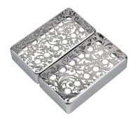 Luobannm 2 Fundas para Pastillas de Guitarra de Latón con Elegante Diseño Floral. Fundas Metálicas para Humbucker de Guitarra Eléctrica.