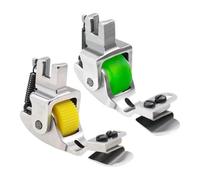 Luobannm 2 Prensatelas para Dobladillo Enrollado, Guía de Cremallera Ajustable, Guía de Costura, Prensatelas para Dobladillo Industrial.