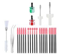 Luobannm 26 Cepillos de Limpieza para Máquinas de Coser, Kit de Cepillos de Silicona Reutilizables, Herramientas Portátiles de Limpieza para Máquinas de Coser.