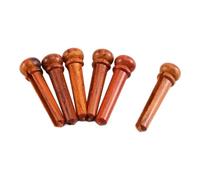 Luobannm 6 Clavijas de Puente de Madera para Guitarras Acústicas, Clavos Fijos para Instrumentos de 6 y 12 Cuerdas, Tono y Estabilidad Mejorados.