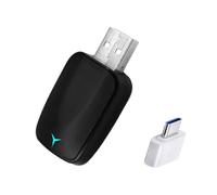 Luobannm Adaptador Inalámbrico CarPlay y Android Auto 2 en 1 para Coche, con Conexión por Cable A Dongle Inalámbrico, Conectar y Usar, Minicaja AI, Android Auto CarPlay.