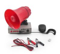 Luobannm Alarma de Advertencia para Coche, Sirena de Policía, Bocina con Amplificadores, de Micrófono y Lector de Tarjetas, Reproductor de MP3.