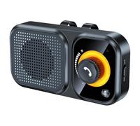 Luobannm Altavoz Bluetooth Manos para Coche con Clip para Parasol, Receptor de Audio Inalámbrico, Reproductor de Música A Volumen y Micrófono Dual.