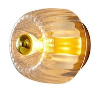 Luobannm Aplique de Pared de Vidrio Moderno, Lámpara Decorativa Compatible con Bombilla E14 para Dormitorio, Sala de Estar, Pasillo, Luz Cálida, B