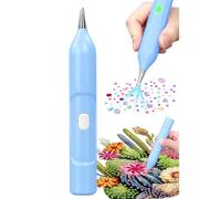 Luobannm Bolígrafo Eléctrico para Pintar Diamantes, Bolígrafo de Arte Al Vacío Sin, Bolígrafo de Arte de Diamante Azul.