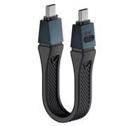Luobannm Cable USB 4.2.0, 80 Gbps, Gen4, USB C A GPU 16K PD, 240 W, Unidireccional, 120 Gbps, Cable Corto, Negro.