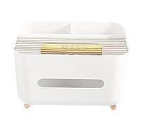 Luobannm Caja de Pañuelos Sala de Estar Mesa de Café de Escritorio Dormitorio Estilo Crema Caja de Papel de Almacenamiento de Control Remoto A