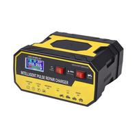Luobannm Cargador de Batería Universal para Coche, 12 V/24 V, Reparación Inteligente, Batería de Motocicleta, Cargador Rápido Totalmente Automático, Enchufe Europeo.