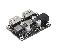 Luobannm Cargador Rápido para Coche con Doble USB, Módulo de Carga Rápida, Entrada de 6 V-30 V, Puerto Único de 18 W, para Placa Base de Vehículo QC2.0 y QC3.0 B