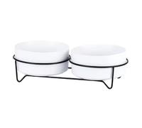 Luobannm Comederos de Cerámica para Perros con Soporte, Comederos y Bebederos para Gatos, de Gran Capacidad y con Ajustable, e