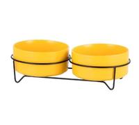 Luobannm Comederos de Cerámica para Perros con Soporte, Comederos y Bebederos para Gatos, de Gran Capacidad y con Ajustable, D