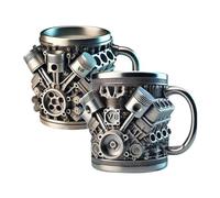 Luobannm con Diseño de Motor, de Acero Inoxidable, Hecha A Mano, Ideal para Entusiastas de los Coches y para el Hogar.