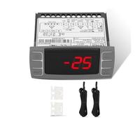Luobannm Controladores de Temperatura XR06CX-4N1F1, Termostato Digital Programable con Sonda de Sensor