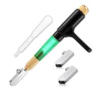 Luobannm Cortador de Vidrio de 4 Piezas, con Agarre 2 mm A 20 mm y Alimentación de Aceite,Carburo de Tungsteno, Herramienta para Cortar Vidrio de Colores, para Espejos, Azulejos y Mosaicos