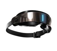 Luobannm Dispositivo de Masaje Ocular 16D con Bluetooth, Masajeador de Puntos de Acupuntura Inteligente, Compresas Calientes, Lubricación con Vapor, Color Negro.