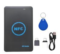 Luobannm Duplicador de Chip Inteligente RFID de 5 Frecuencias + Lector/Copiadora NFC con UID HID 125K/IC/ID 13,56 MHz 125 Khz, Clonador de Tokens