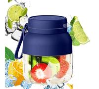 Luobannm Exprimidor Eléctrico Portátil, Exprimidor de Frutas Recargable para Estudiantes, Gran Capacidad, Ideal para Uso Escolar y Doméstico, Color Azul