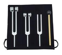 Luobannm Juego de Diapasones de Aluminio para Yoga, Meditación, Sanación Grupal, Relajantes, Percusión Musical, 128 Hz, 256 Hz, 512 Hz A