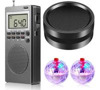 Luobannm Kit de 4 Dispositivos con 2 Bolas LED para Gatos y 1 Dispositivo Paranormal de Radio para el Hogar, la Oficina y el Exterior.