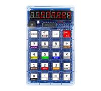 Luobannm Kit de Calculadora DIY con Pantalla LED, Calculadora Electrónica con Batería SMD Soldada para Proyecto de Soldadura DIY. A