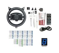 Luobannm Kit de Reloj Electrónico DIY con LED Giratorio DS1302, Pantalla de Tiempo y Temperatura, para Aprender A Soldar, Practicar Soldadura B