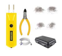 Luobannm Kit de Soldador de Plástico 2 en 1, 100 W, Portátil, Mini, para Reparación de Grietas de Plástico en Caliente, Reparación de Parachoques de Automóvil, 200 Clavos de Soldadura, A
