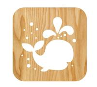 Luobannm Lámpara de Mesa con Ballena Tallada en Madera, Lámpara de Noche, Regalo de Talla Hueca, Luz de Noche Novedosa, Decoración del Hogar.