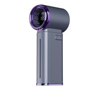 Luobannm Mini Ventilador Digital Portátil con 199 Niveles de Velocidad, Refrigeración por Vapor de Hielo, Recargable por USB, Pantalla Inteligente para Exteriores. B