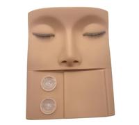 Luobannm Modelo 3D para Injerto de Pestañas Postizas, Bandeja de Práctica, Cabezal de Práctica con Ojos para Extensión de Pestañas, Párpados Reemplazables.