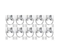 Luobannm Paquete de 10 Anillas de Amarre para Caballos, Anillas de Amarre de Bloque con Tornillos, Anillas de Amarre de Acero Inoxidable para Montar en la Pared.