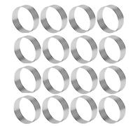Luobannm Paquete de 16 Anillos Circulares para Tarta de 6 cm, Molde para Tarta de Frutas, Mousse, de Acero Inoxidable, para Repostería de Cocina